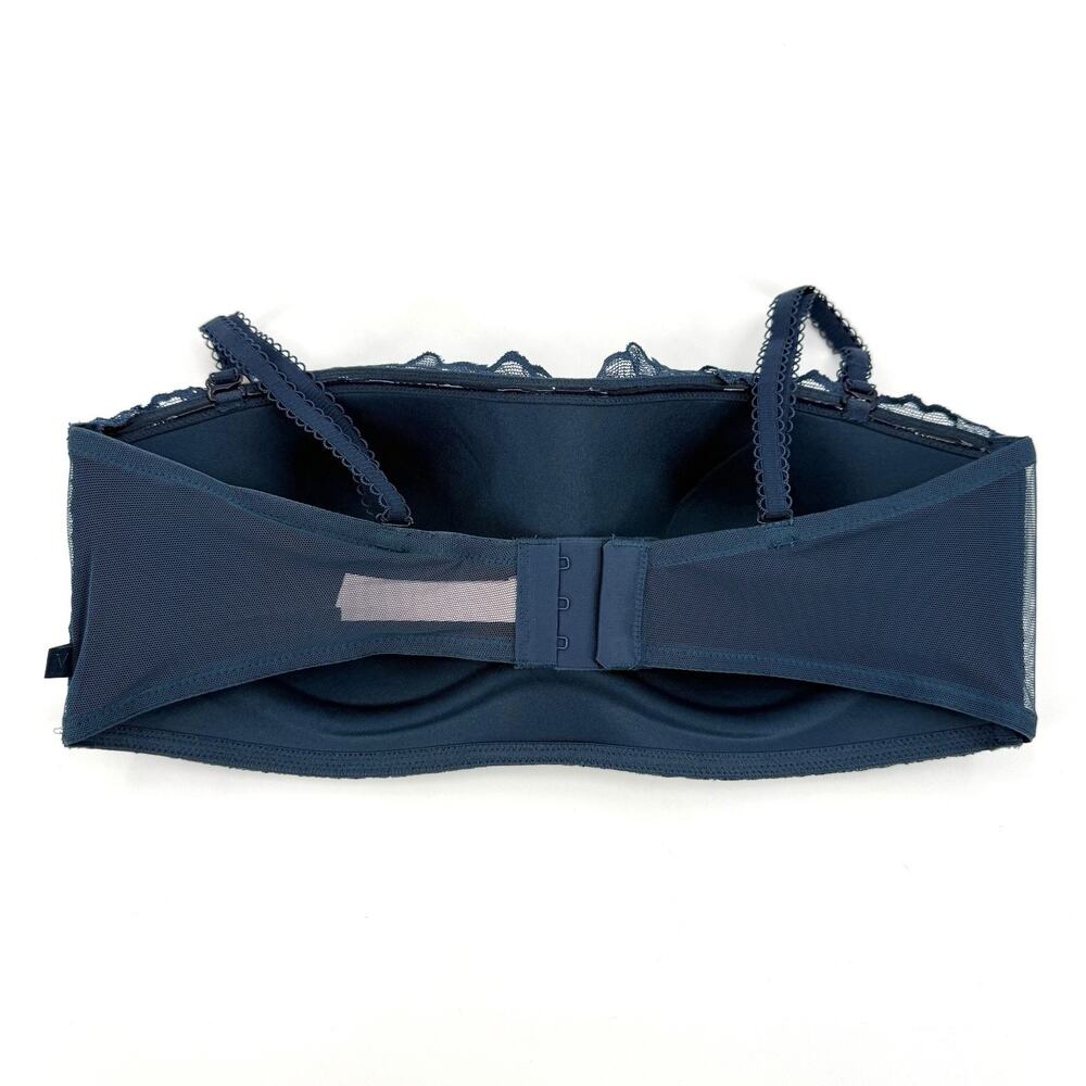 Victoria’s Secret Lace Women's Medium Lightly Lined Sexy Tee Bandeau Bra Blue - Picture 5 of 10
